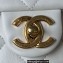 Chanel Leather Mini Flap Bag with Top Handle AS3748 White 2023