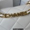 Chanel Leather Mini Flap Bag with Top Handle AS3748 White 2023
