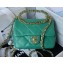 Chanel Leather Mini Flap Bag with Top Handle AS3748 Green 2023