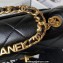 Chanel Leather Small Flap Bag with Top Handle AS3749 Black 2023