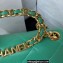 Chanel Leather Mini Flap Bag with Top Handle AS3748 Green 2023