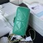 Chanel Leather Mini Flap Bag with Top Handle AS3748 Green 2023