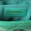 Chanel Leather Mini Flap Bag with Top Handle AS3748 Green 2023