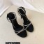 Alexander Wang Heel 8cm DAHLIA Sandals In CRYSTAL Black 2023