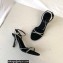 Alexander Wang Heel 8cm DAHLIA Sandals In CRYSTAL Black 2023