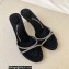 Alexander Wang Heel 5cm DAHLIA Sandals In CRYSTAL Black 2023