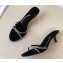 Alexander Wang Heel 5cm DAHLIA Sandals In CRYSTAL Black 2023
