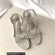 Alexander Wang Heel 8cm DAHLIA Sandals In CRYSTAL Gray 2023