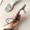 Alexander Wang Heel 5cm DAHLIA Sandals In CRYSTAL Gray 2023