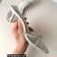 Alexander Wang Heel 5cm DAHLIA Sandals In CRYSTAL Gray 2023