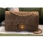 Chanel Classic Flap Handbag A01112 Suede Brown 2023