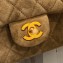 Chanel Classic Flap Handbag A01112 Suede Brown 2023