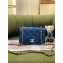 Chanel Small Classic Flap Handbag Denim Dark Blue 2023
