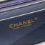 Chanel Small Classic Flap Handbag Denim Dark Blue 2023