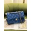 Chanel Medium Classic Flap Handbag A01112 Denim Dark Blue 2023