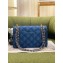 Chanel Medium Classic Flap Handbag A01112 Denim Dark Blue 2023