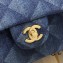 Chanel Medium Classic Flap Handbag A01112 Denim Dark Blue 2023