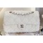 Chanel Fur Sequins and Pearl Classic Flap Handbag White 2023