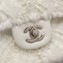 Chanel Fur Sequins and Pearl Classic Flap Handbag White 2023