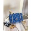 Chanel Small Classic Flap Handbag Denim Light Blue 2023