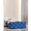 Chanel Small Classic Flap Handbag Denim Light Blue 2023