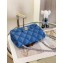 Chanel Small Classic Flap Handbag Denim Light Blue 2023