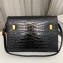 Saint Laurent manhattan small shoulder bag in crocodile-embossed leather 675626 Black/Gold