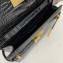 Saint Laurent manhattan small shoulder bag in crocodile-embossed leather 675626 Black/Gold