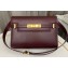 Saint Laurent manhattan small shoulder bag in leather 675626 Burgundy