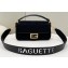 Fendi Iconic Medium Baguette Bag with laser cut Baguette lettering shoulder strap Black 2023