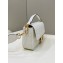 Fendi Iconic Medium Baguette Bag with laser cut Baguette lettering shoulder strap White 2023