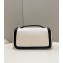 Fendi Nappa Leather Medium Baguette Chain Bag White 2023