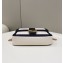 Fendi Nappa Leather Medium Baguette Chain Bag White 2023