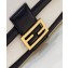 Fendi Nappa Leather Medium Baguette Chain Bag White 2023