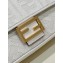 Fendi Iconic Medium Baguette Bag with laser cut Baguette lettering shoulder strap White 2023