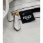 Fendi Iconic Medium Baguette Bag with laser cut Baguette lettering shoulder strap White 2023