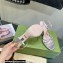 Gucci Heel 9cm Sandals Silver with Bow and Gold Logo 2023