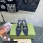 Gucci Heel 7.5cm Fabric slingback pumps Black with Allover GG crystal 2023
