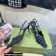 Gucci Heel 7.5cm Fabric slingback pumps Black with Allover GG crystal 2023