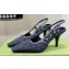 Gucci Heel 7.5cm Fabric slingback pumps Black with Allover GG crystal 2023