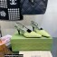 Gucci Heel 7.5cm Fabric slingback pumps Green with Allover GG crystal 2023