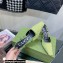 Gucci Heel 7.5cm Fabric slingback pumps Green with Allover GG crystal 2023