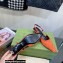 Gucci Heel 3.5cm Fabric slingback pumps Orange with Allover GG crystal 2023