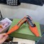 Gucci Heel 3.5cm Fabric slingback pumps Orange with Allover GG crystal 2023