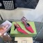 Gucci Heel 7.5cm Fabric slingback pumps Cherry Red with Allover GG crystal 2023