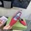 Gucci Heel 3.5cm Fabric slingback pumps Cherry Red with Allover GG crystal 2023