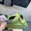 Gucci Heel 7.5cm Fabric slide sandals Green with Allover GG crystal 2023