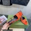 Gucci Heel 7.5cm Fabric sandals Orange with Allover GG crystal 2023