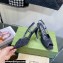Gucci Heel 7.5cm Fabric sandals Black with Allover GG crystal 2023