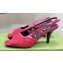 Gucci Heel 7.5cm Fabric sandals Cherry Red with Allover GG crystal 2023